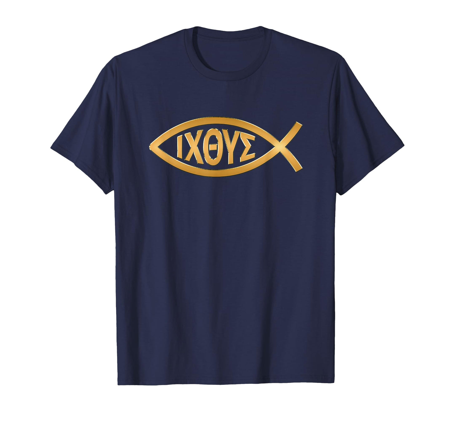 Christian Shirt - Ichthys Jesus Fish Symbol Emblem - Faith T-Shirt