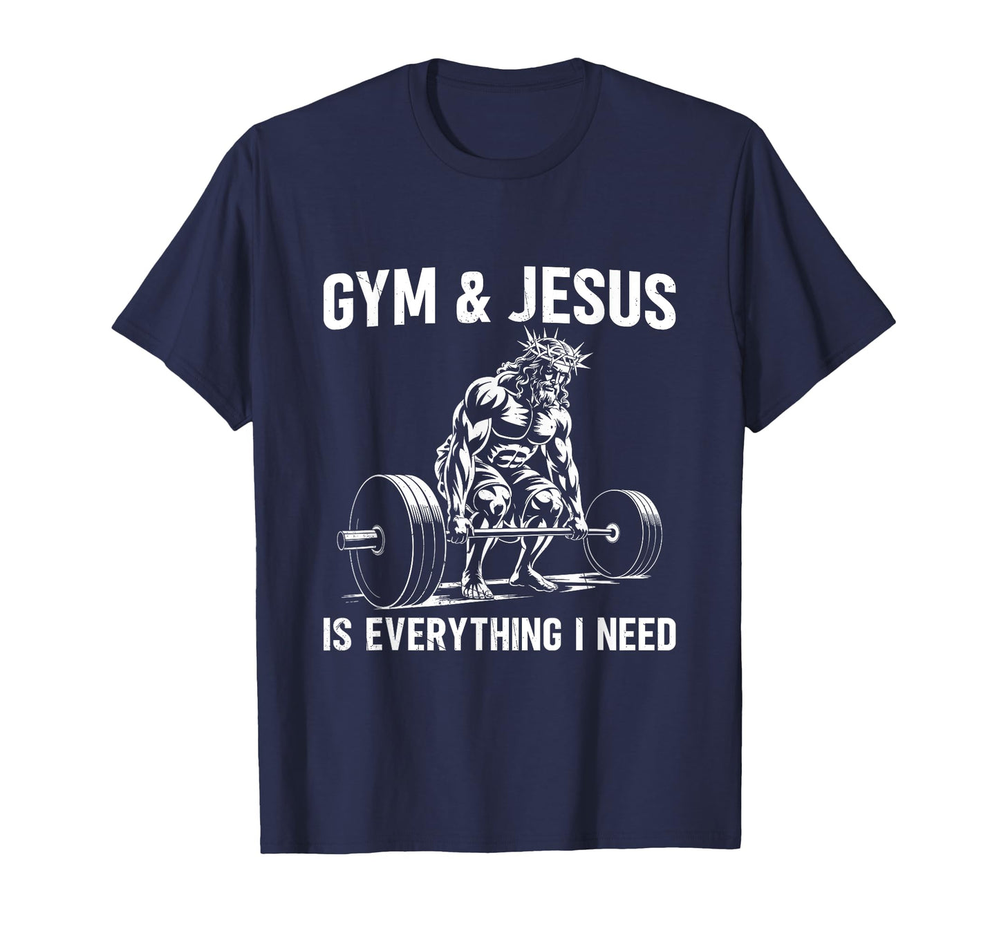 Gym and Jesus Christian Weight Lifting T-Shirt