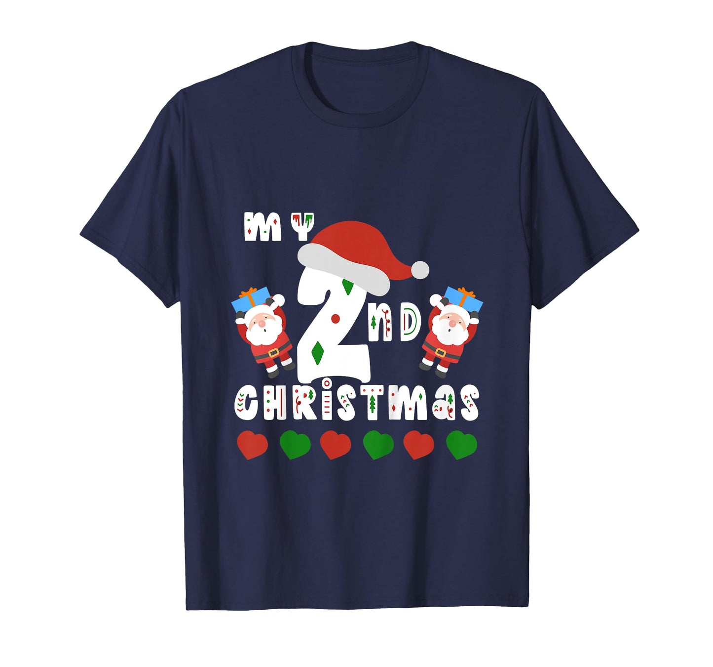 Kids My Second Christmas Baby Child 2nd Xmas Gift Idea Kids T-Shirt