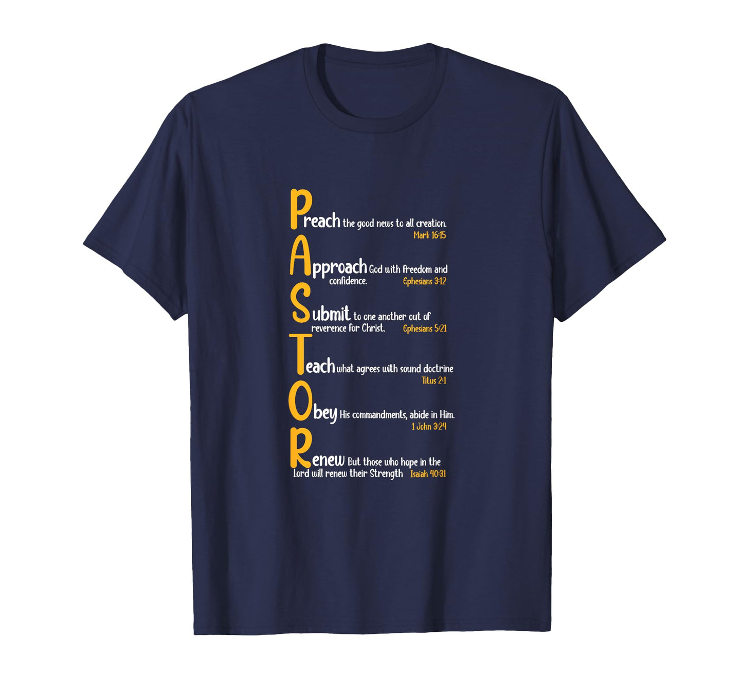 Pastor Preacher Minister Clergy Bible Verse Definition T-Shirt