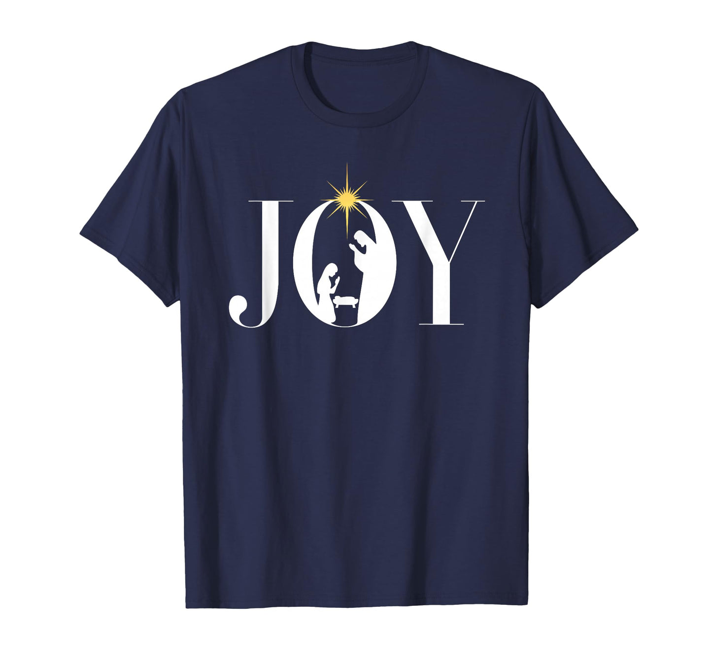Christian Christmas Joy Jesus Nativity Scene Faith Family T-Shirt