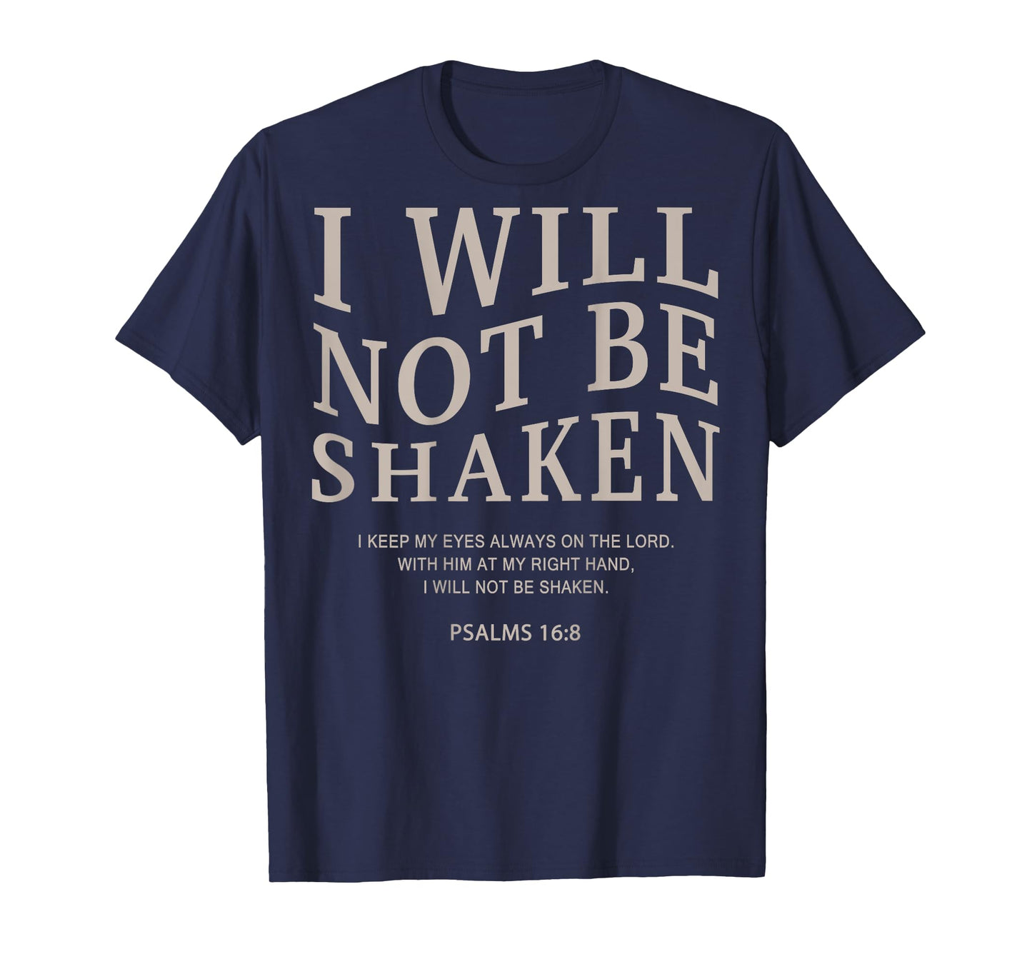 Men I Will Not Be Shaken Christian Teen Girl Women Jesus T-Shirt