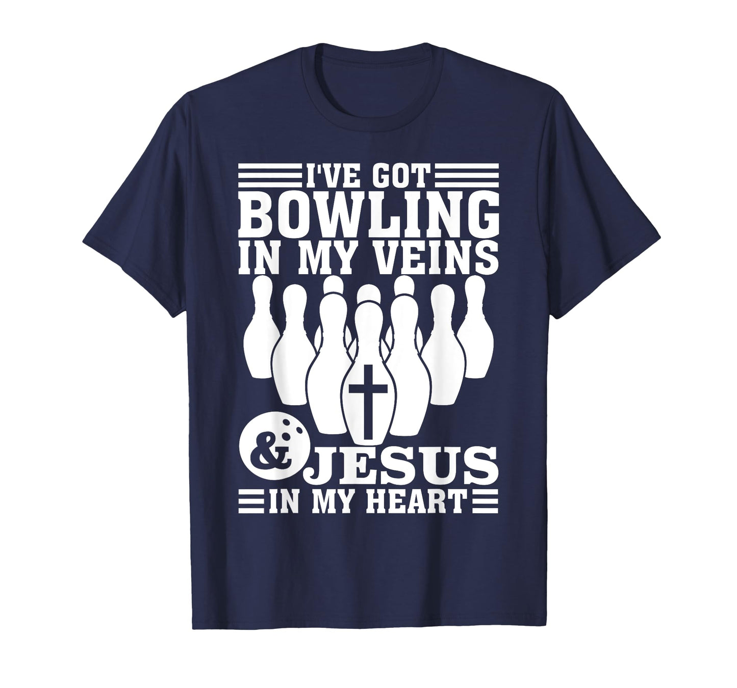 Funny Bowling Gift For Men Women Cute Bowler And Jesus Love T-Shirt