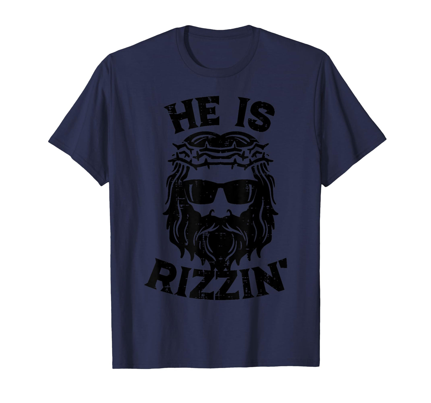 Easter Jesus He Is Rizzin Risen Fun Christian Men Women Kids T-Shirt
