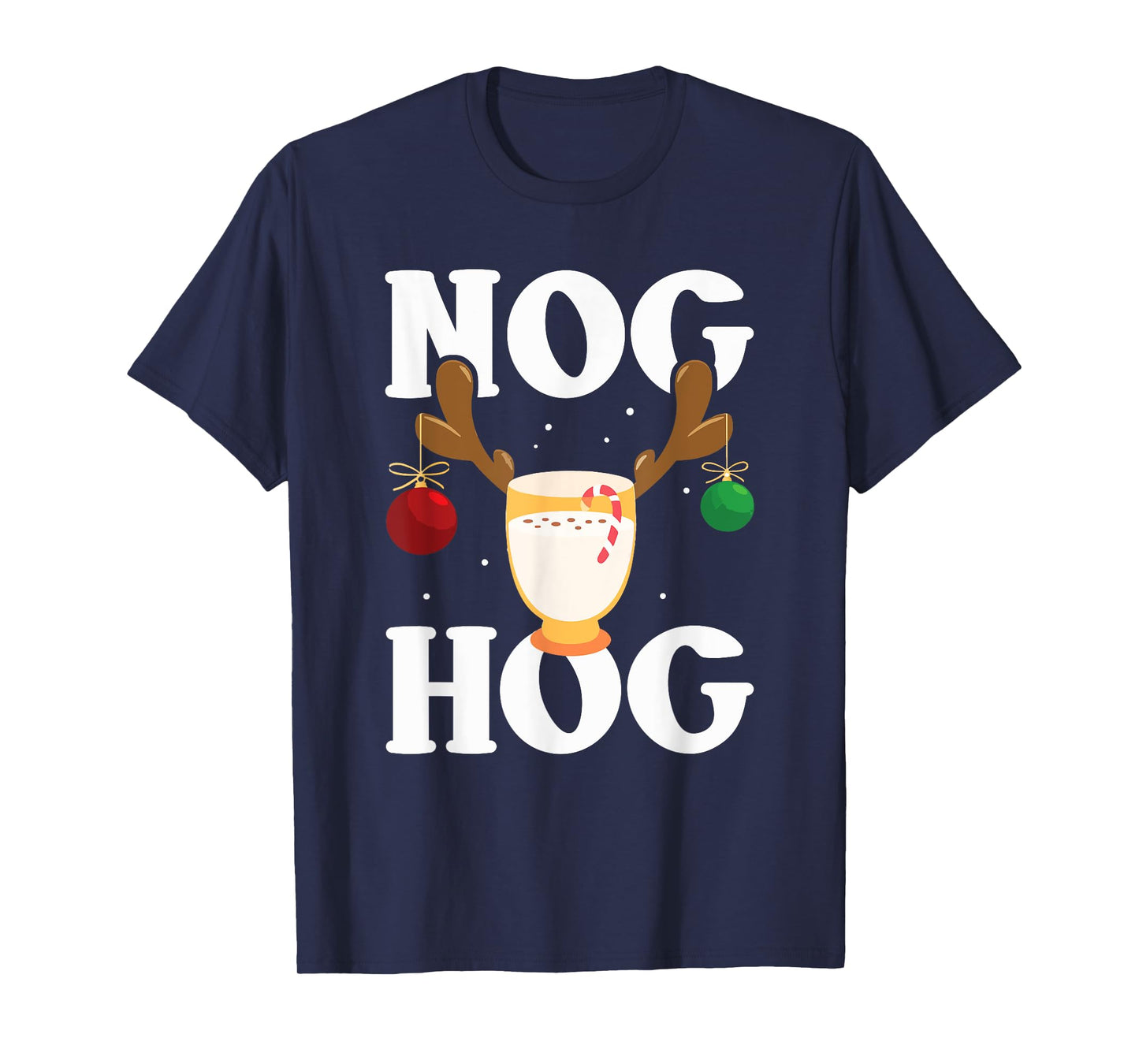 Nog Hog - National Eggnog Day - Egg Nog Christmas Holiday T-Shirt