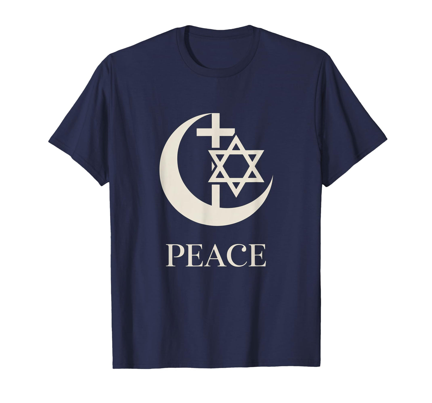 Peace | Crescent Cross Hexagram Interfaith Unity Coexist T-Shirt