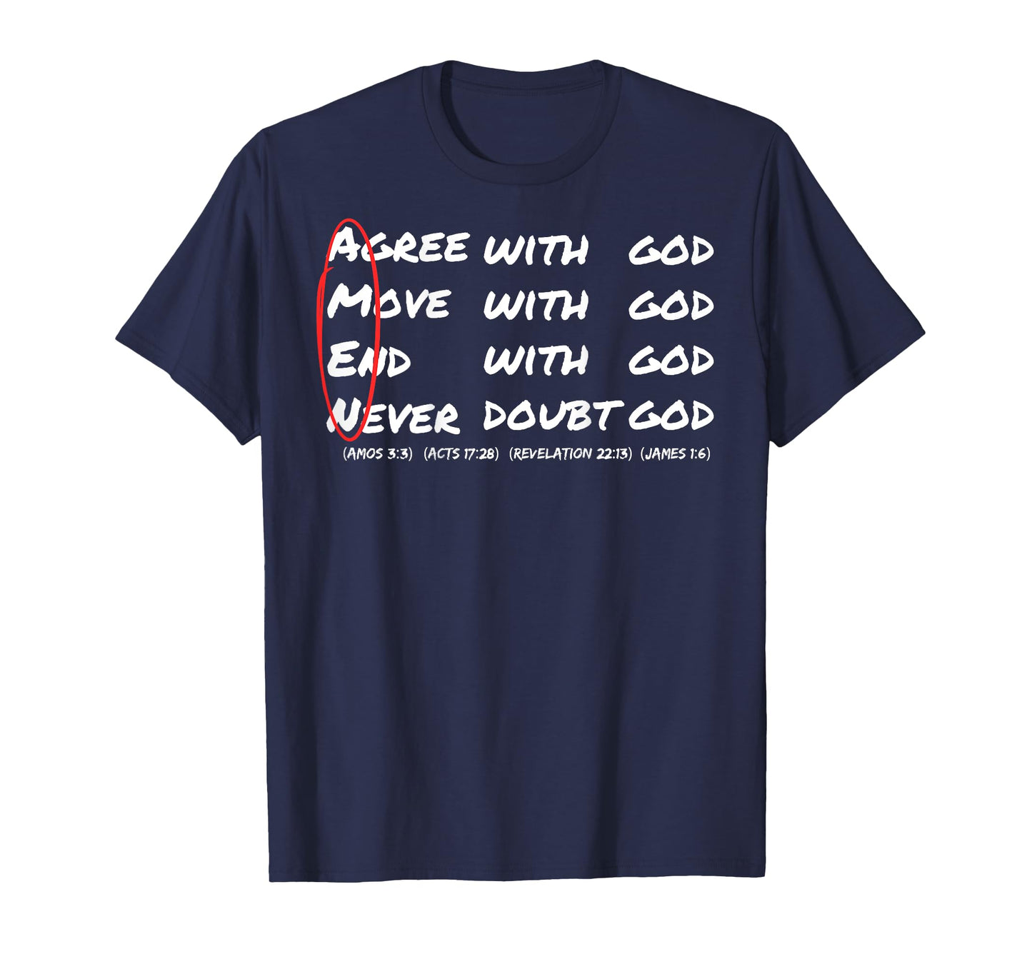 Amen Agree With God Christian Bible Verse Jesus Christ T-Shirt