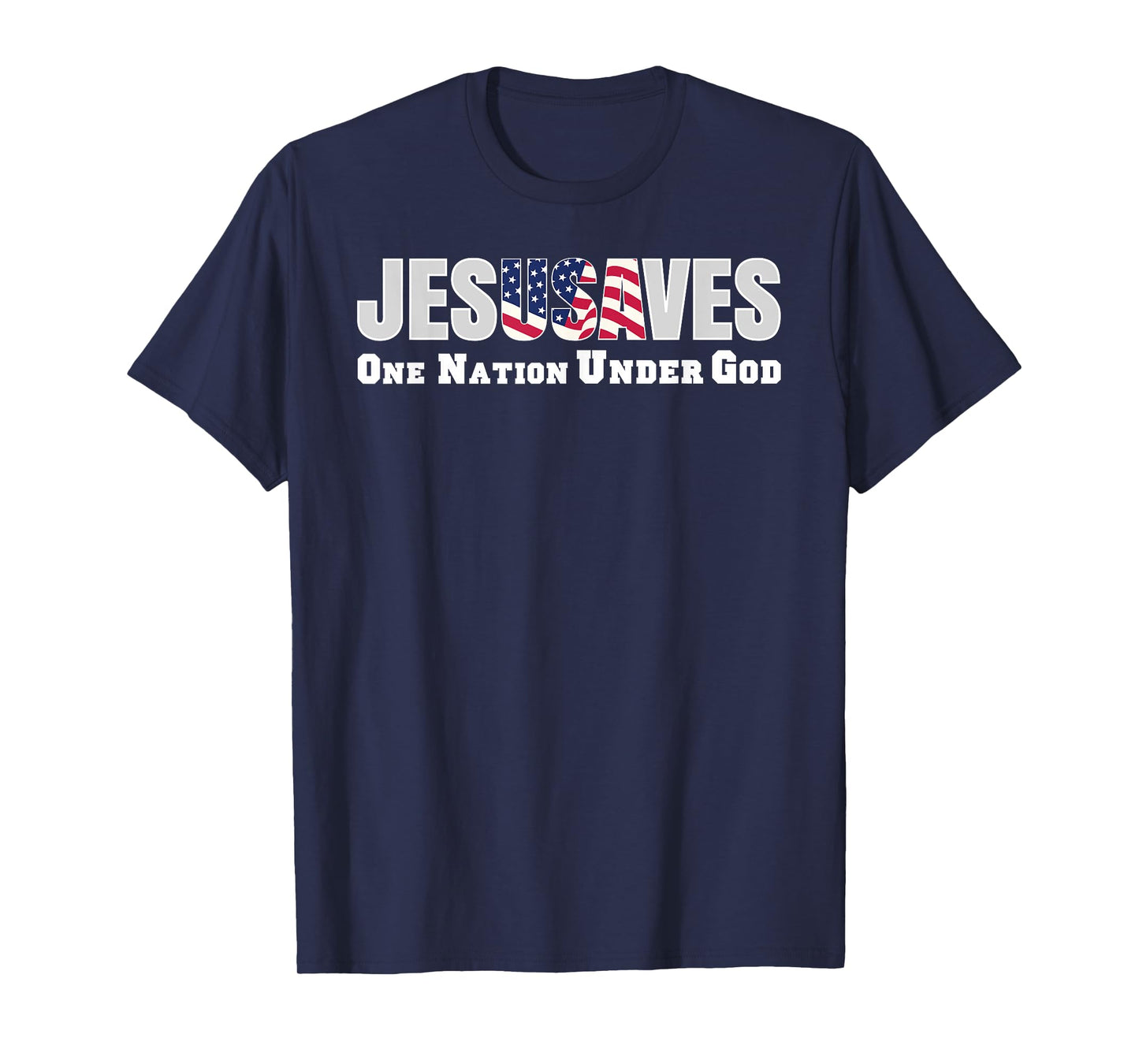 Jesus Saves USA One Nation Under God Christian Bible Pray T-Shirt
