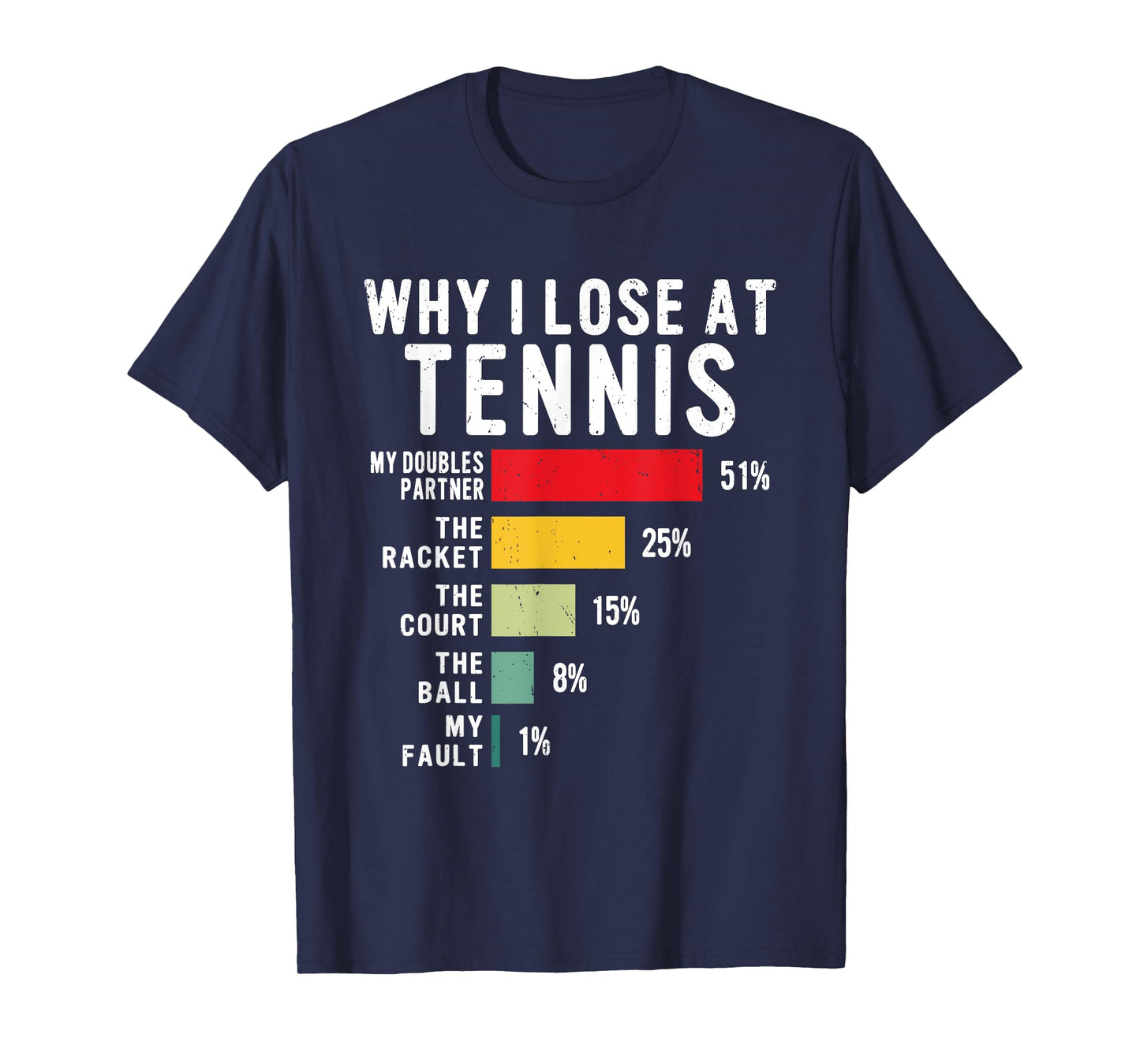 Why I Lose At Tennis Humor Tennis Player Lover Quote T-Shirt