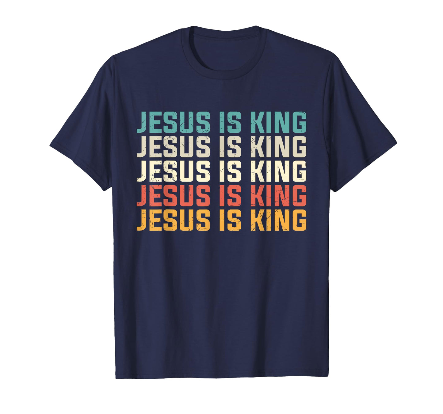 Jesus Is King Vintage Retro Jesus Christ Christian Church T-Shirt