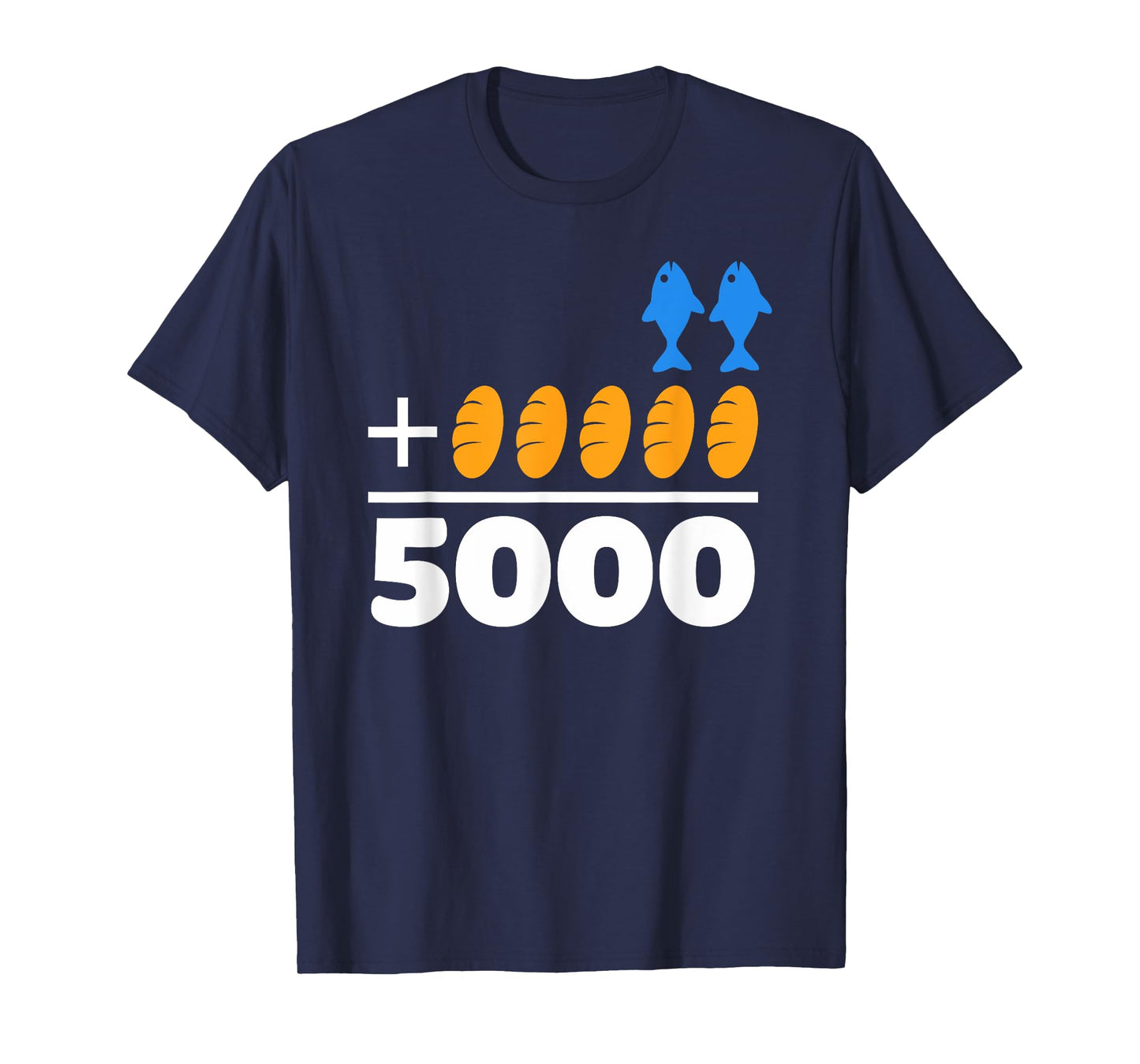 Jesus 2 Fishes 5 Breads 5000 Chosen Against The Current T-Shirt