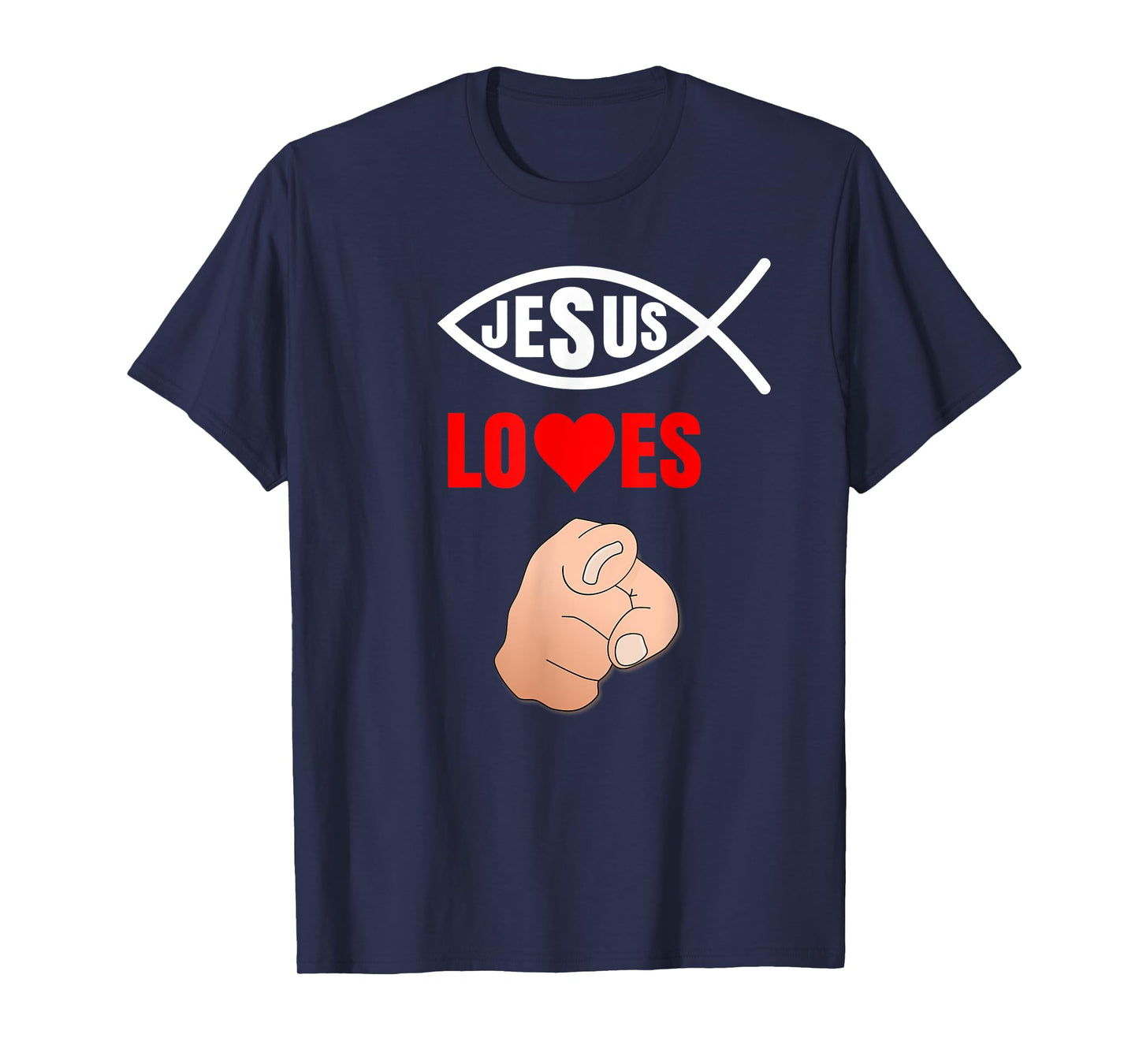 Ichthys Jesus loves you - Christian Ichthus Fish Ichthys4m3 T-Shirt