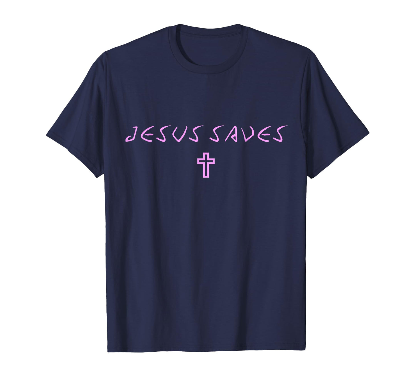 Womens Jesus Saves Cross Subtle Christian Minimal God Faith T-Shirt