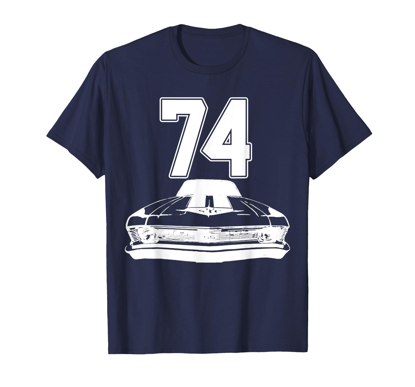 1974 74 Chevys Nova 2 Classic Car Old School Muscle Car T-Shirt