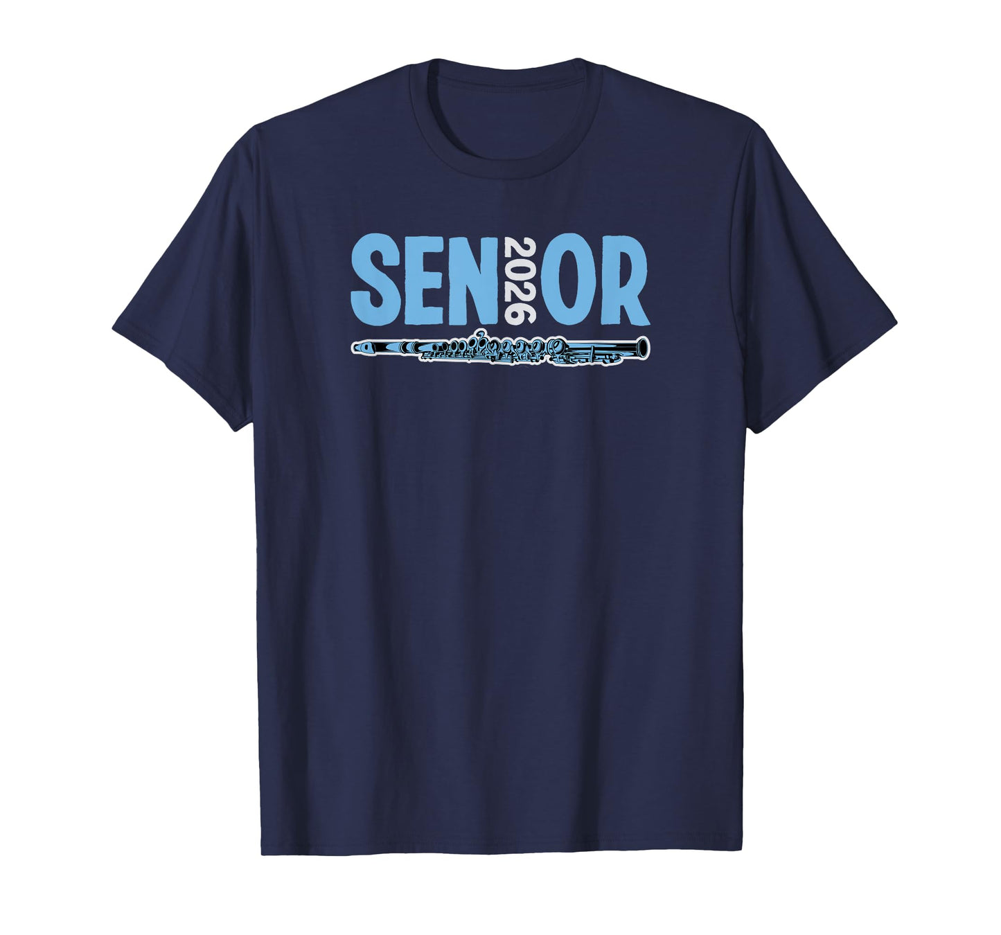 2026 Senior Flute Player Band Class Marching Band Graduate T-Shirt