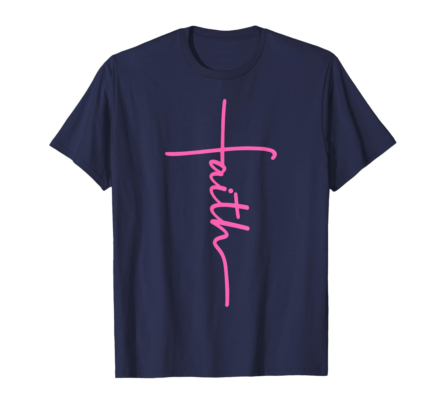 Christian Faith Cross Hot Pink Believers Christians Gift T-Shirt