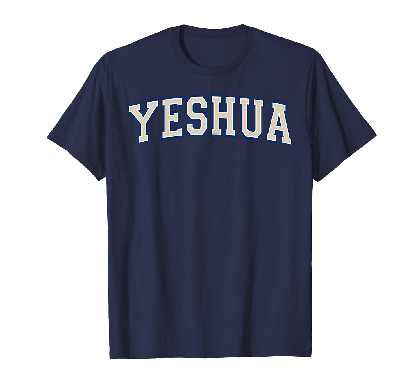 Yeshua Christian Messianic Jesus Name Blue Varisty Letters T-Shirt