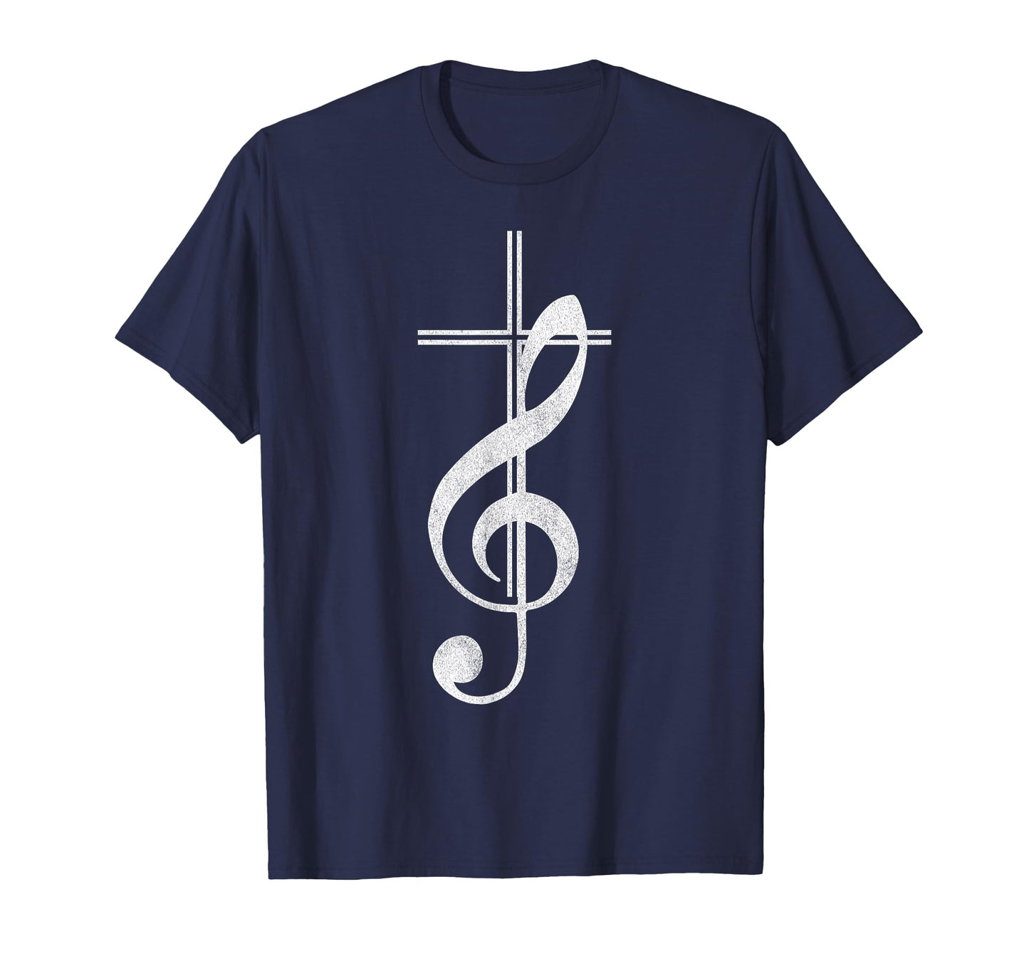 Cross Treble Clef Music Jesus Christianity Faith Religious T-Shirt