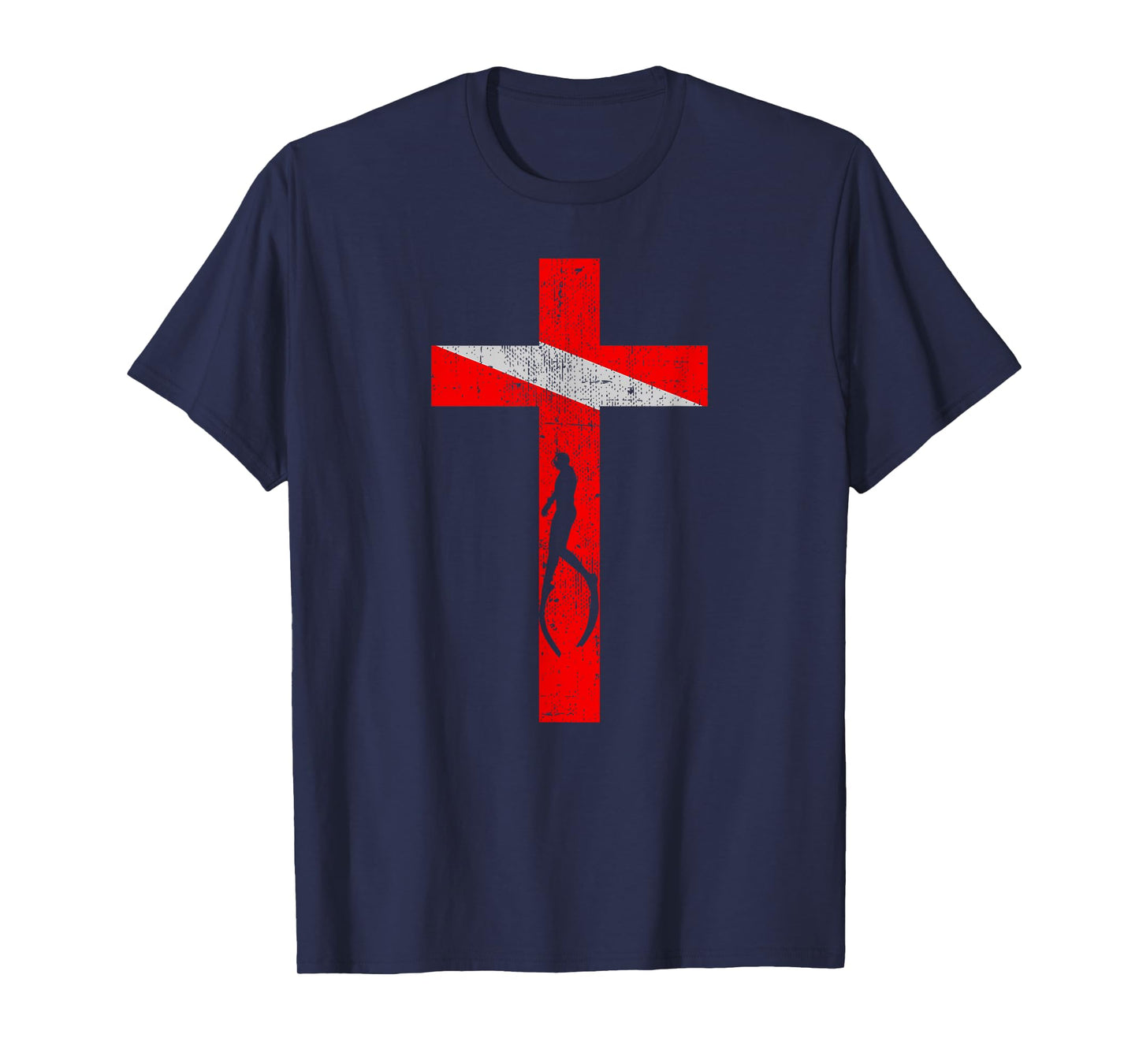 Scuba Diving Cross For Christian Divers | Jesus Religious T-Shirt
