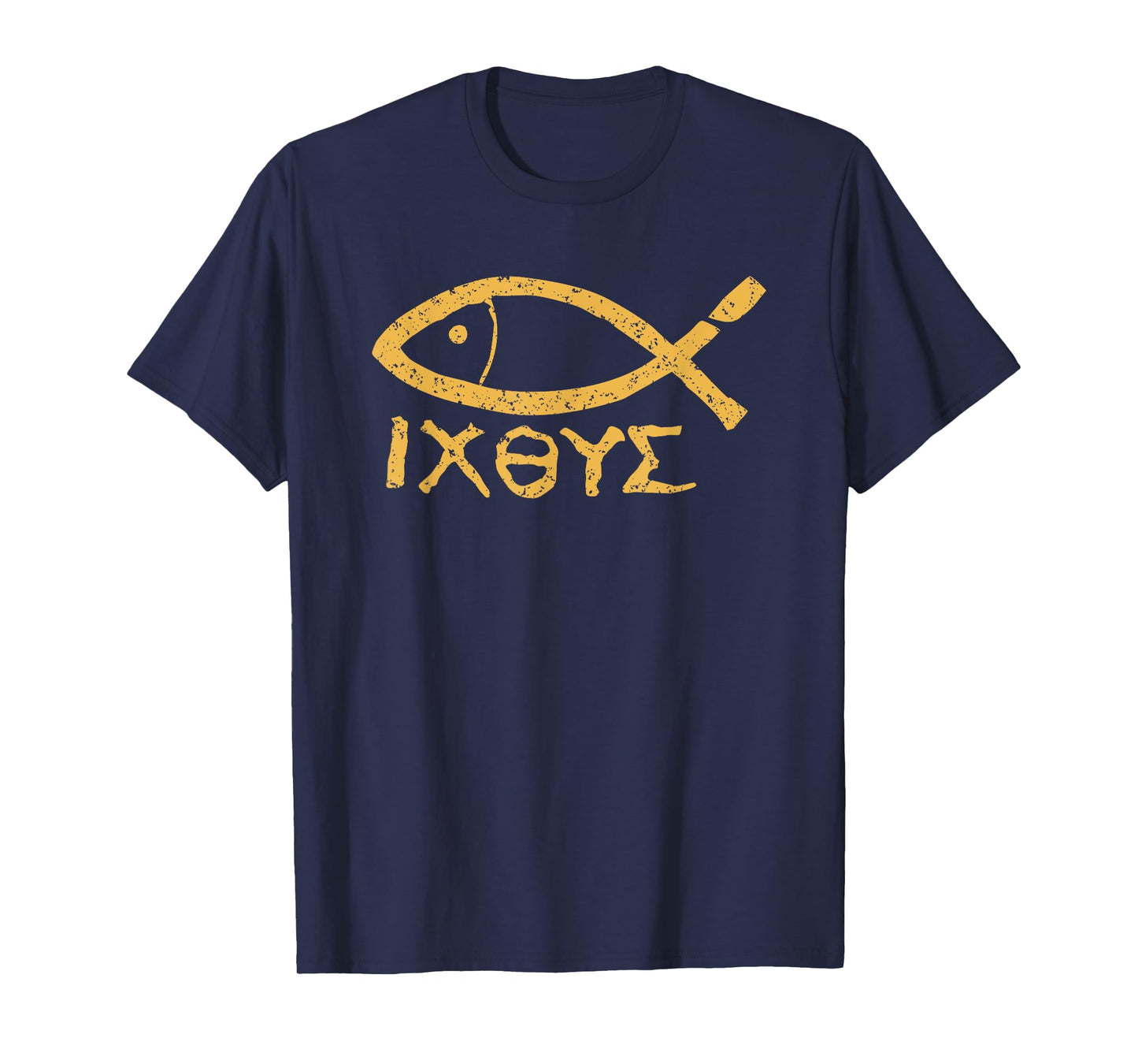 Ichthys Jesus Christ Son of God Savior Ancient Fish Symbol T-Shirt