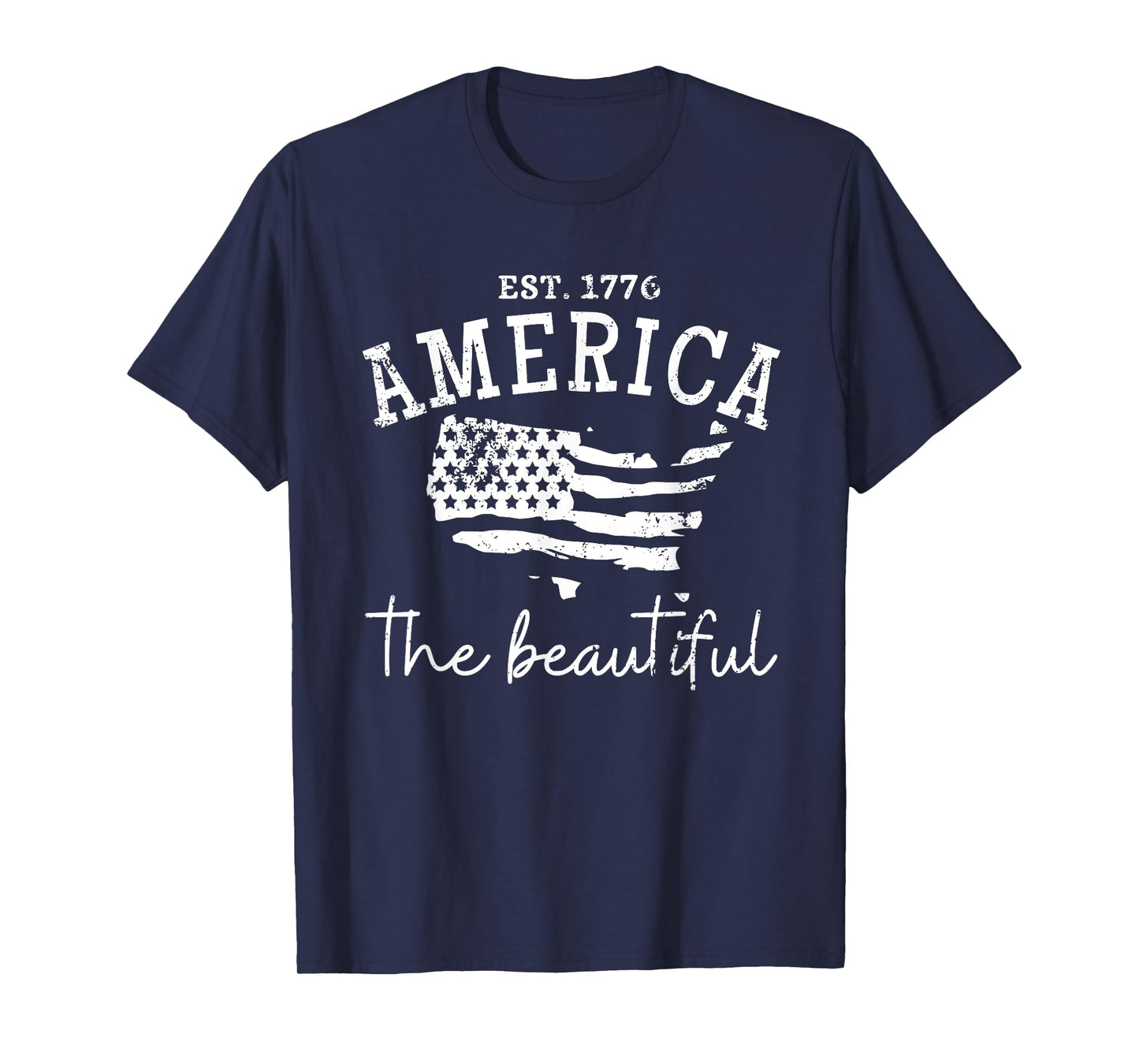 America The Beautiful Patriotic 4th Of July Independen Day T-Shirt