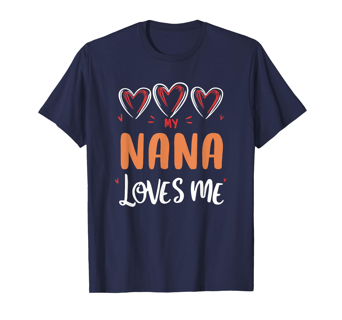 My Nana Loves Me Grandkids Kids Grandma T-Shirt