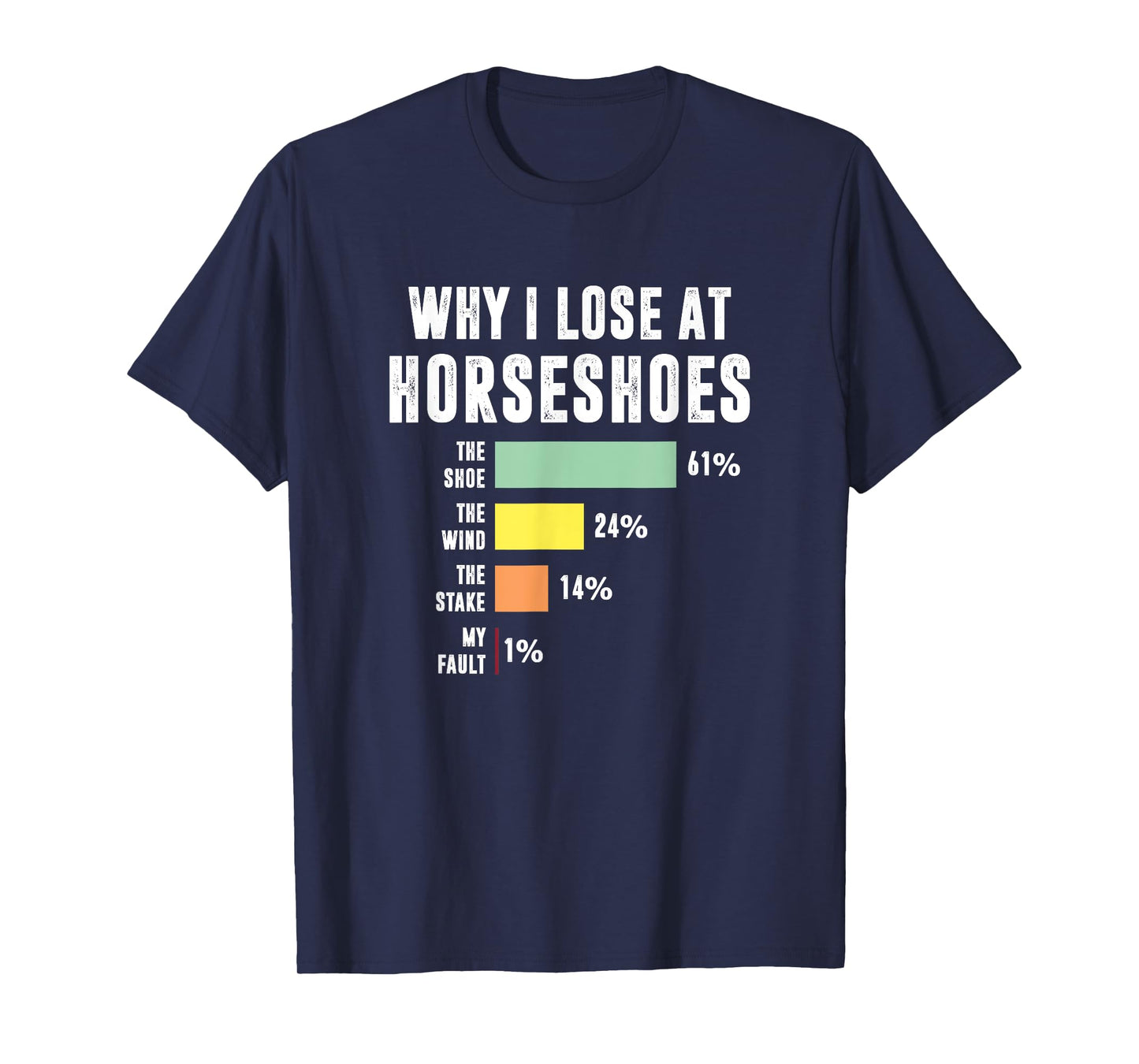Why I Lose At Horseshoes, Funny Horseshoe Pitching T-Shirt