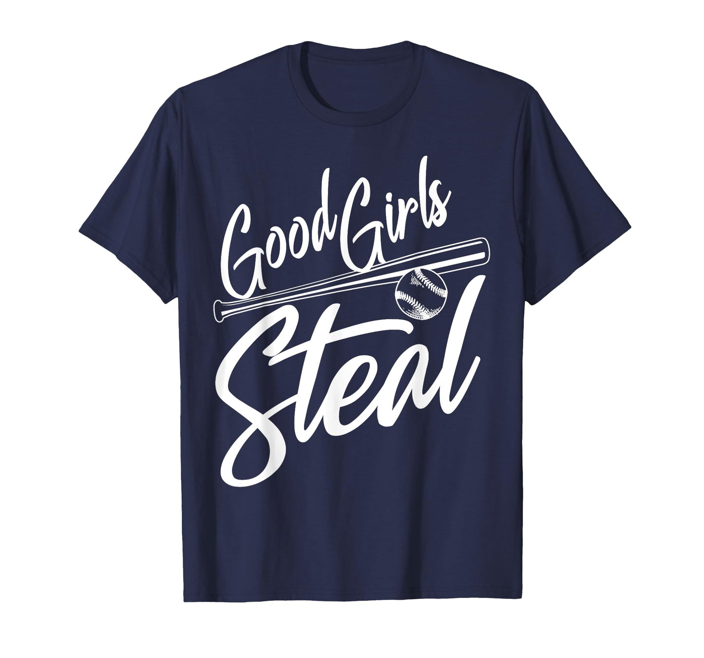 Softball Art For Women Good Girls Steal Baseball Pitcher T-Shirt