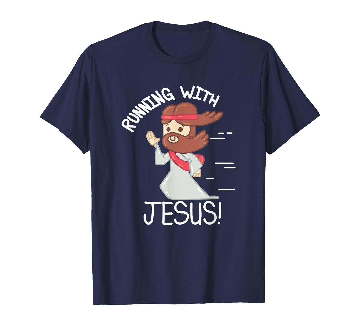 Running With Jesus Christian Faith Runner And Jogging T-Shirt
