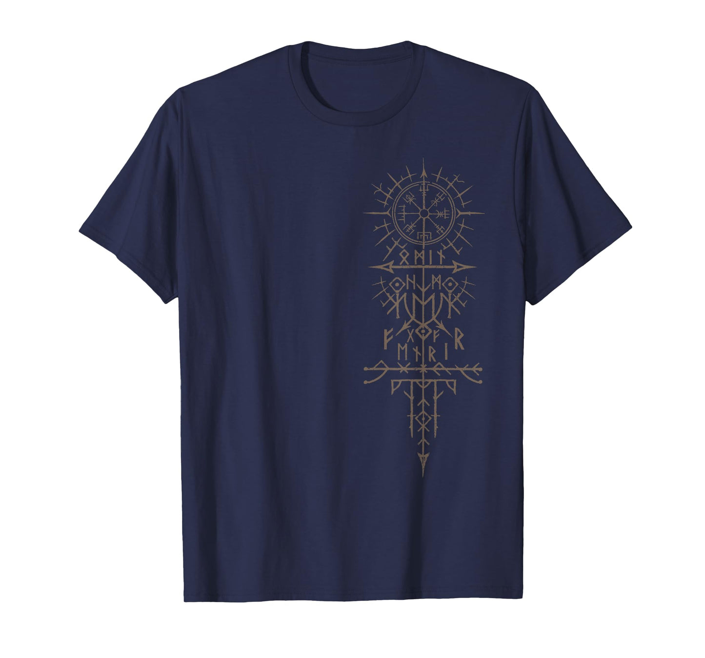 Walhalla Odin Fenrir Runes Nordic Compass Viking T-Shirt