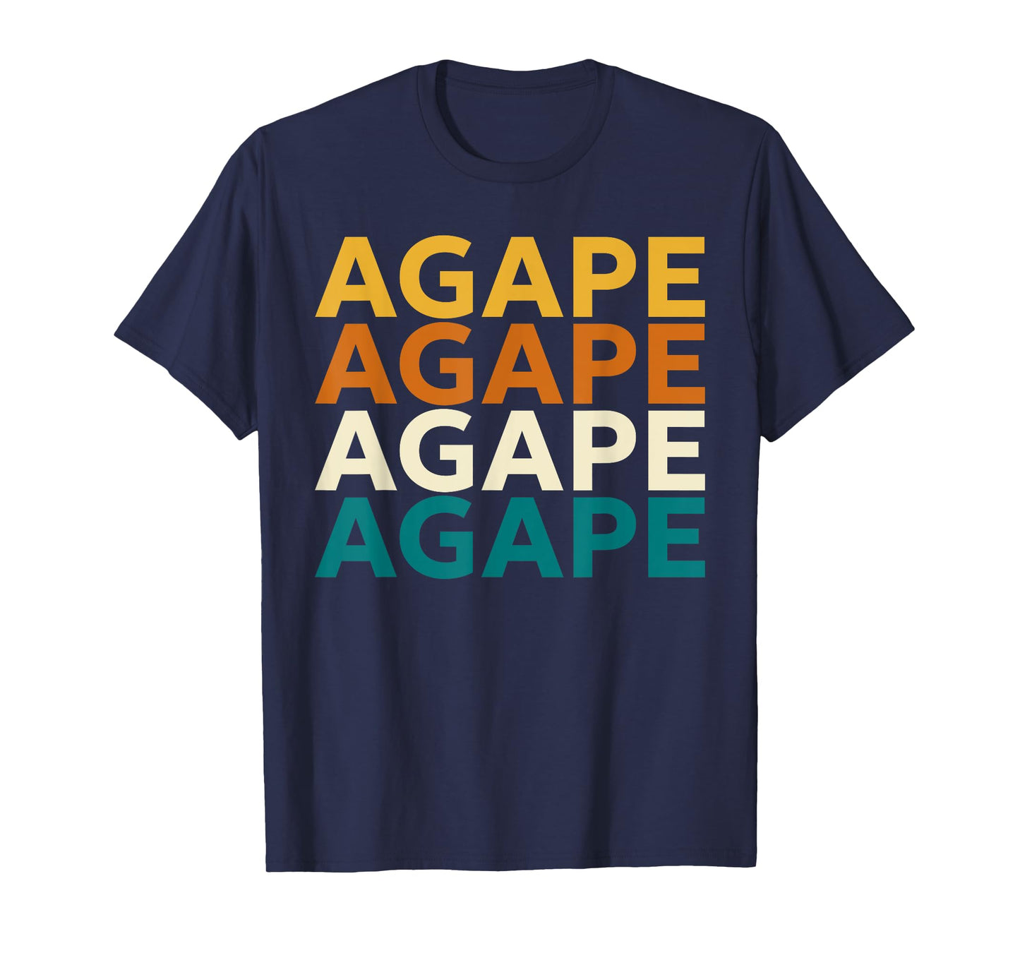 Agape Christian Unconditional Love Retro Repeating Design T-Shirt