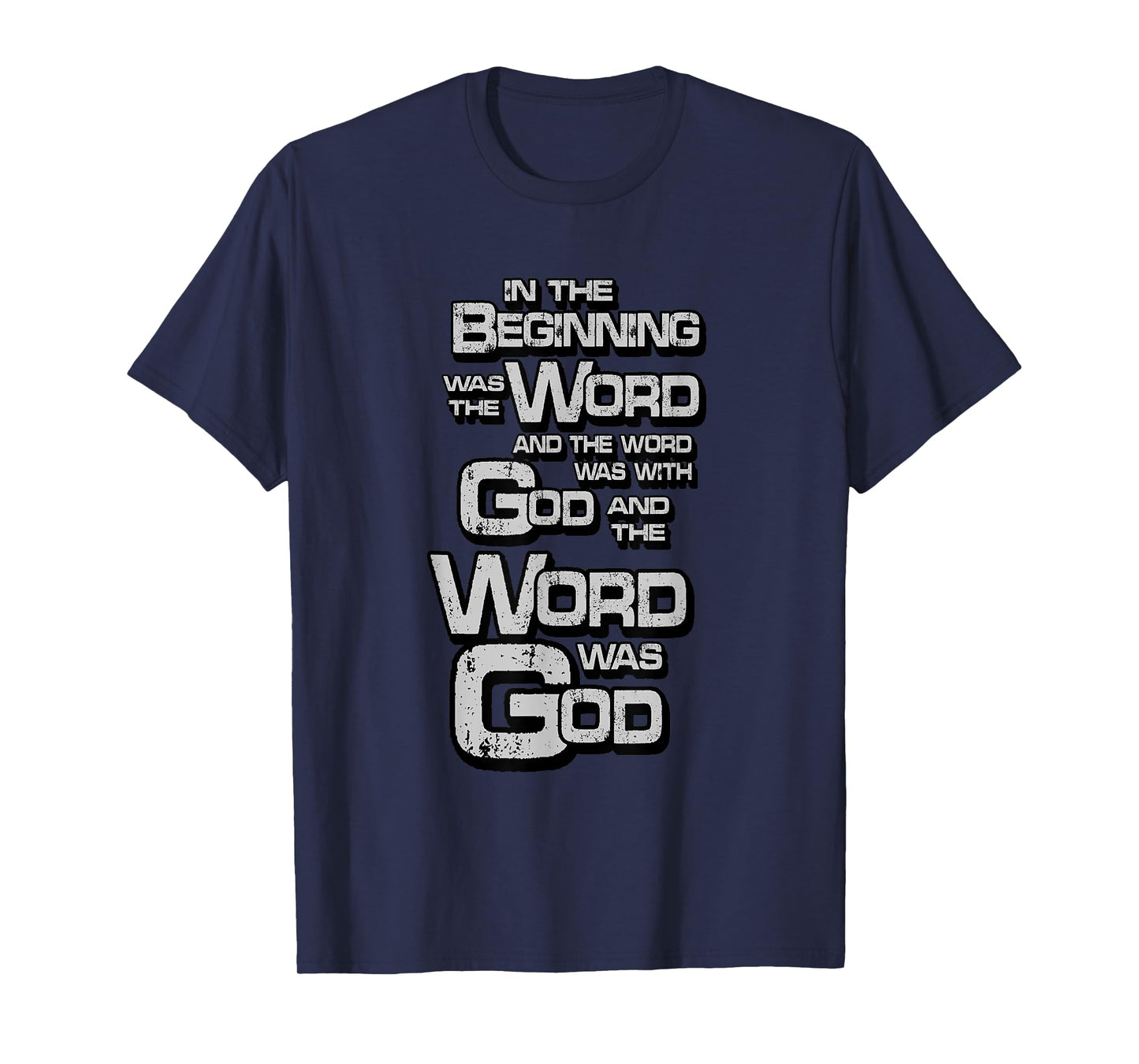 John 1:1 In the Beginning was the Word, Bible Verse T-Shirt