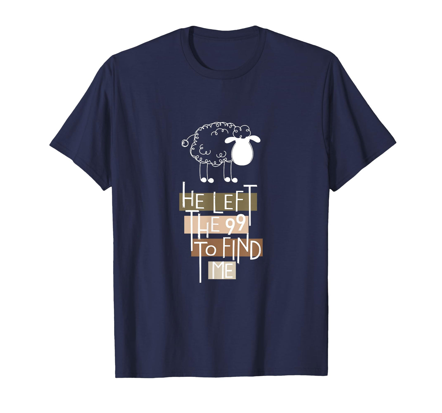 Funny Sheep Vintage Adult Kids He Left The 99 To Find Me T-Shirt