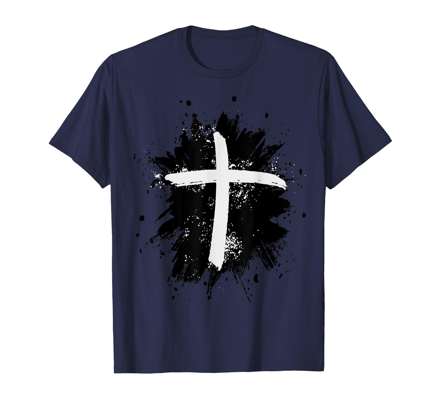 Black and White Jesus Cross Religion Sign T-Shirt