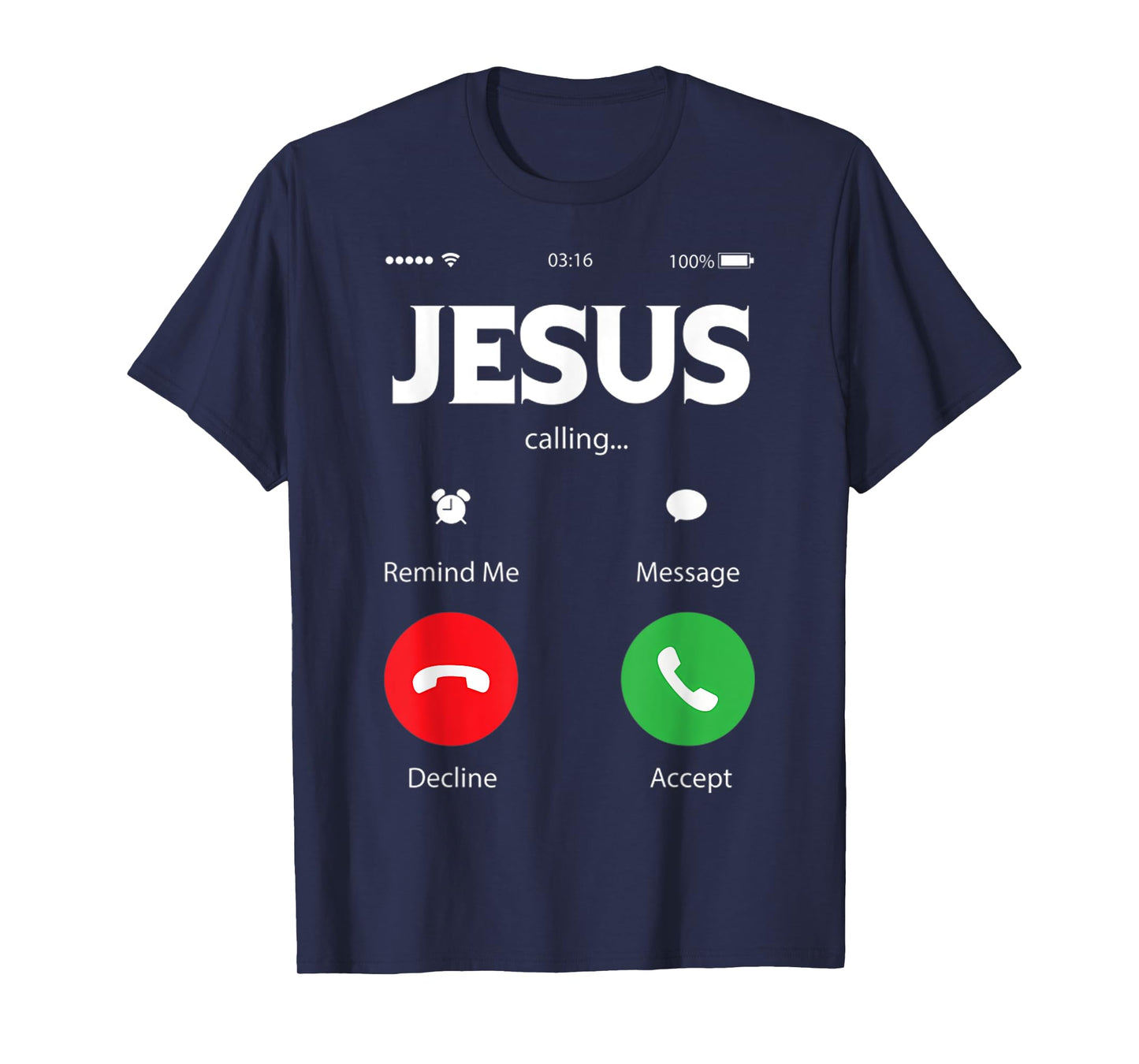 Funny Jesus is Calling God Christian Christianity Church T-Shirt
