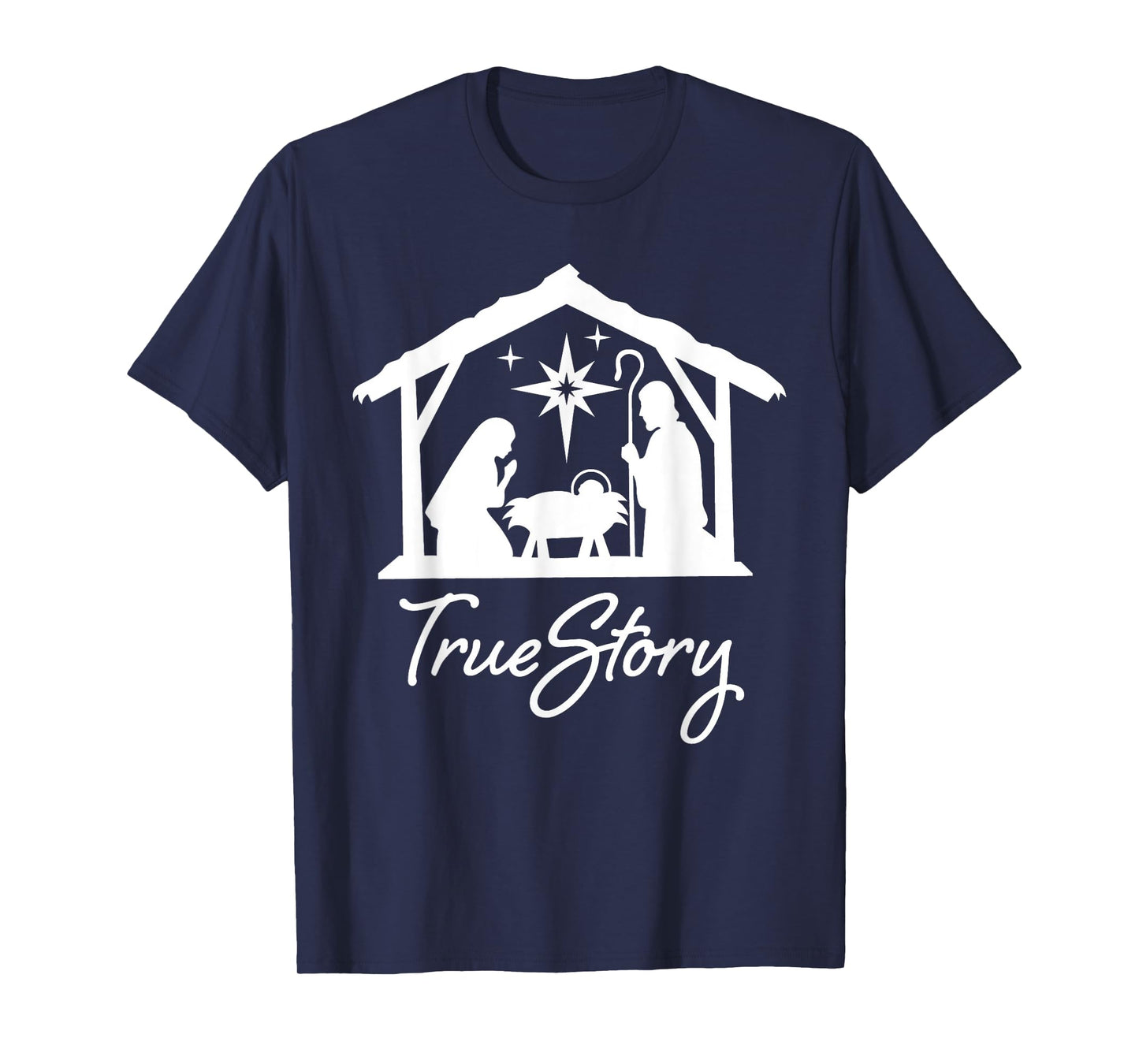 Christian Religious Christmas Nativity Scene True Story T-Shirt