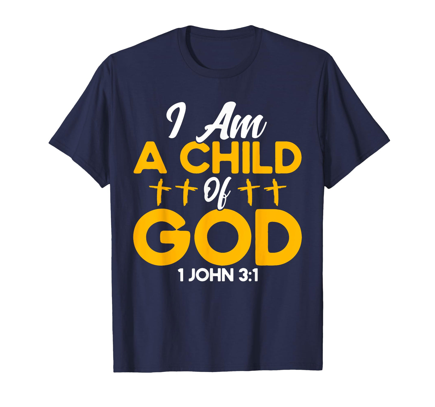Christian Bible Verse John 3:1 Child Of God Cross T-Shirt