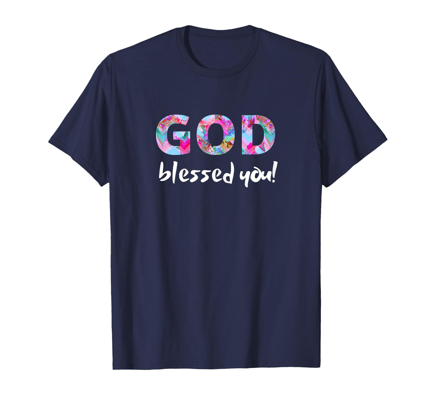 Women Casual Graphic GOD BLESS YOU T-Shirt