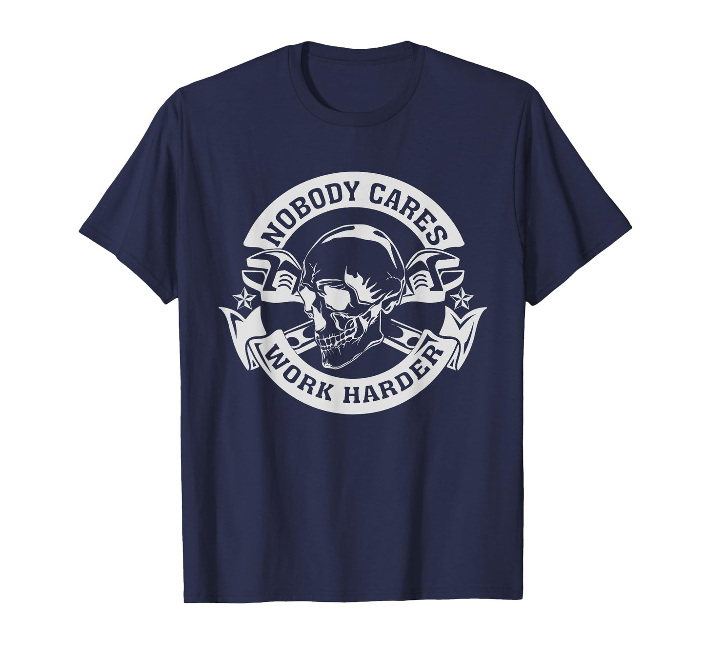 Nobody Cares Work Harder Skull Mechanic Vintage T-Shirt