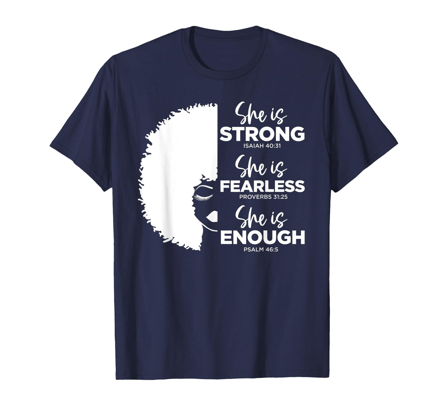She Is Strong, She Is Fearless, She Is Enough Pull Over T-Shirt