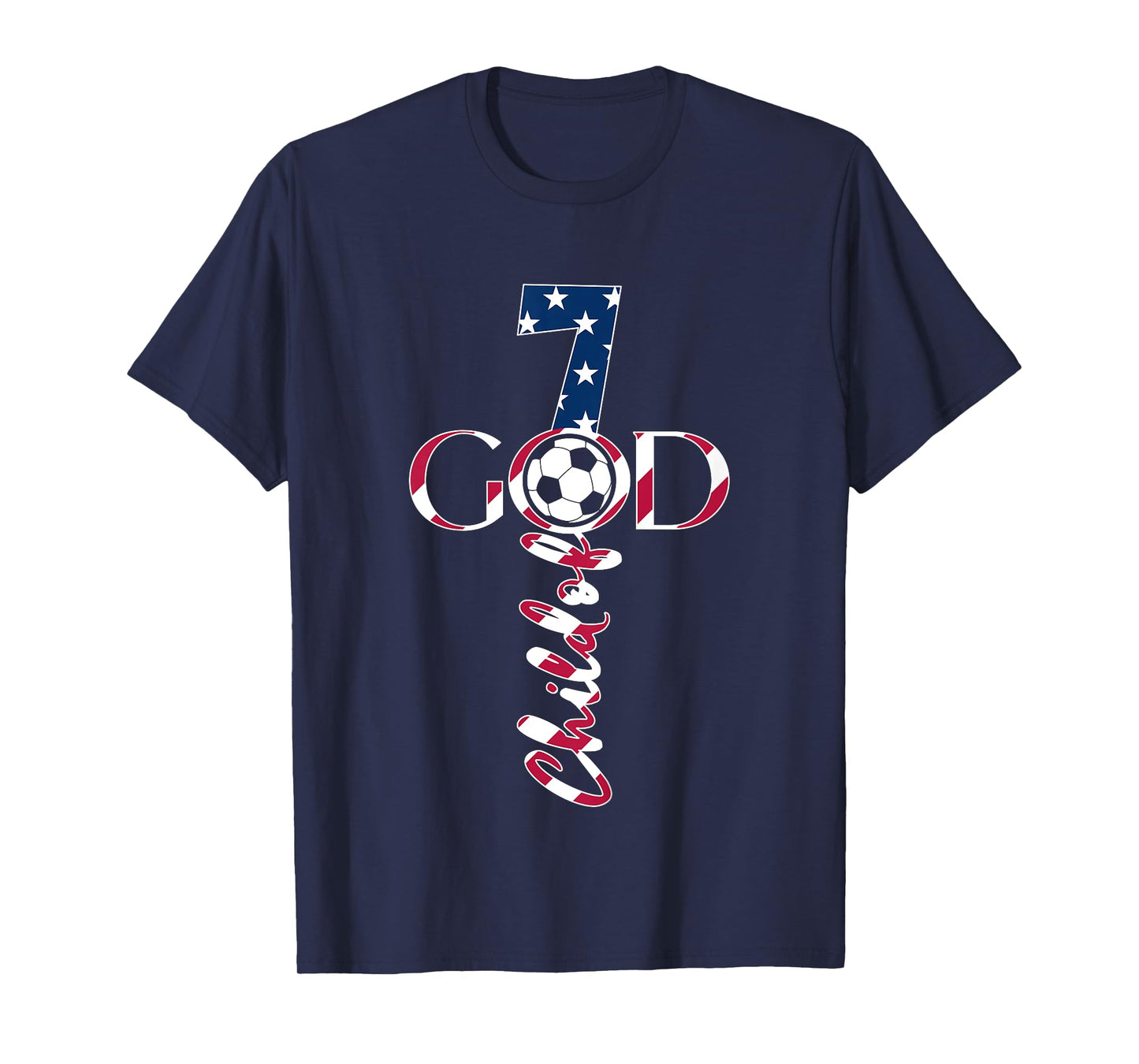 JESUS 7 YEARS CHILD OF GOD SOCCER 7TH BIRTHDAY T-Shirt