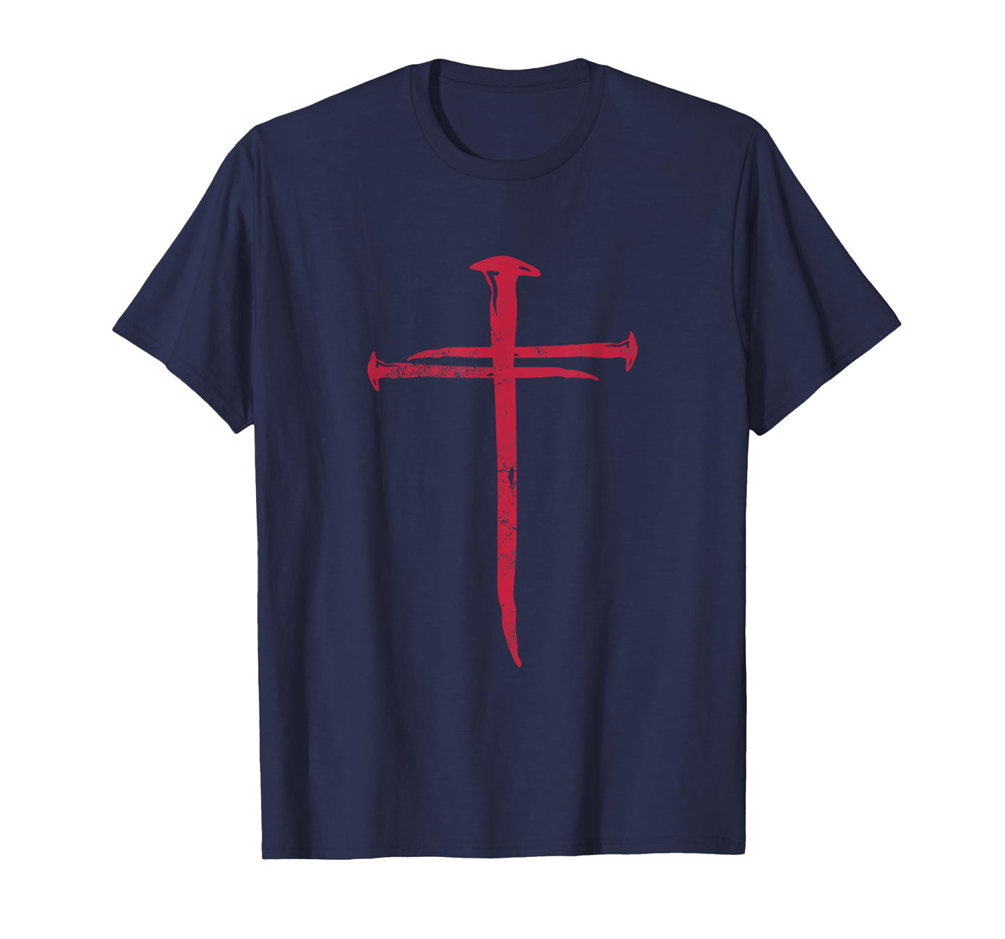 Cross Nails Crucifix Christian Catholic Religous Grunge T-Shirt