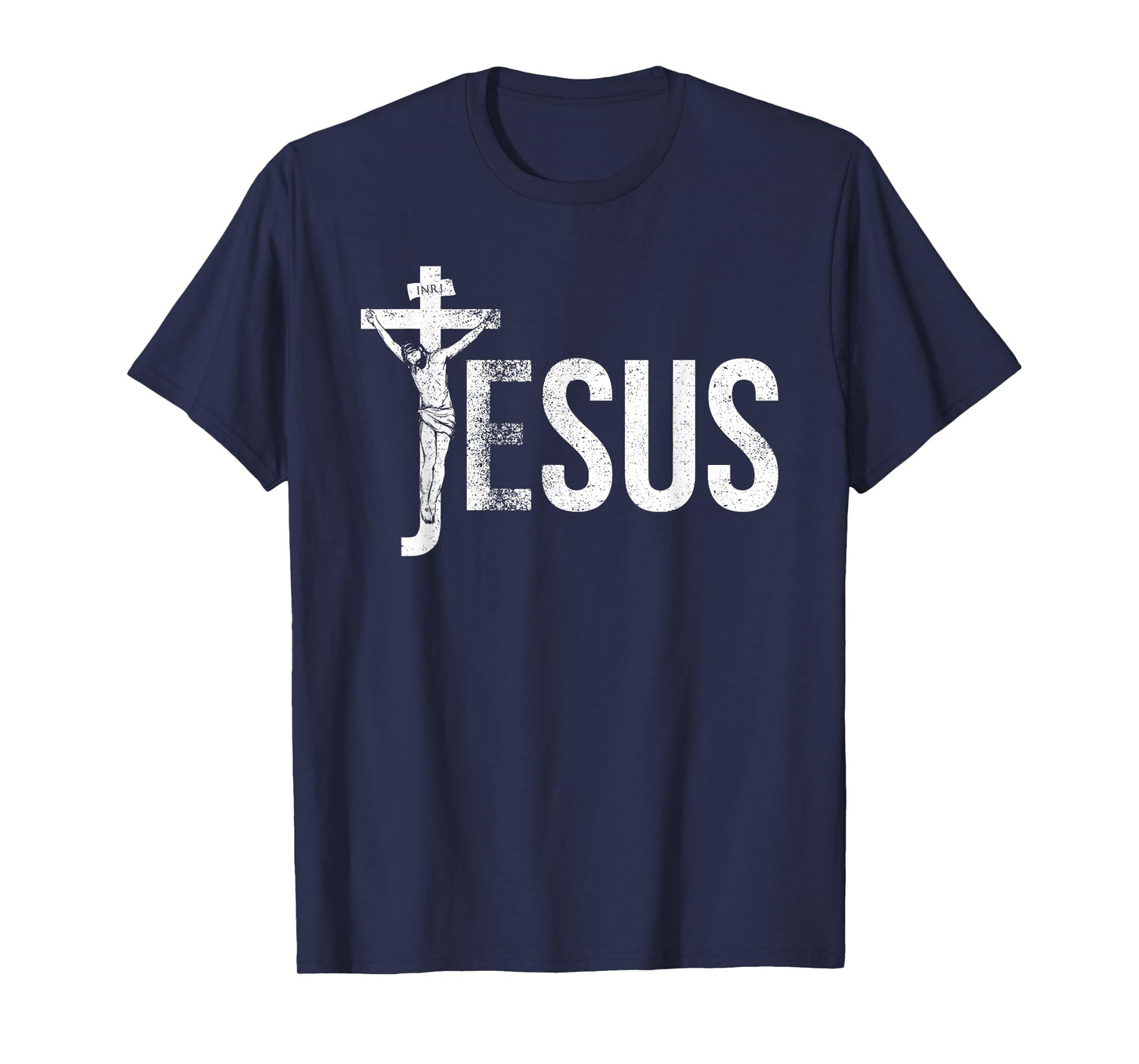 Vintage Jesus Christ On Cross Crucifixion Crown Of Thorns T-Shirt