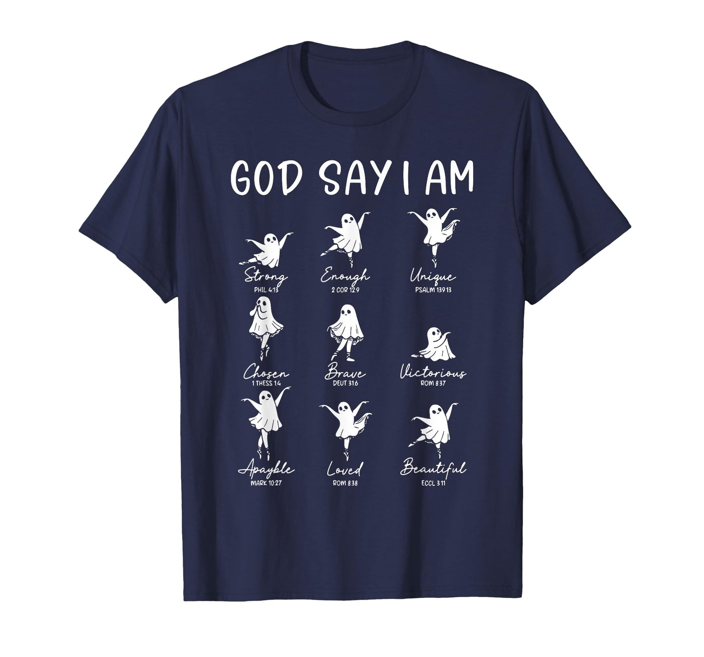 God Say I Am Ballet Ghost Ballet Dancer Teacher Halloween T-Shirt