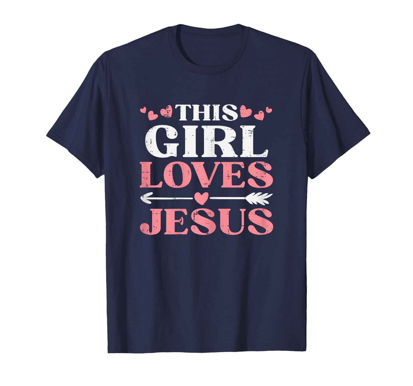 This Girl Loves Jesus Christ God Faith Christian Girls Women T-Shirt