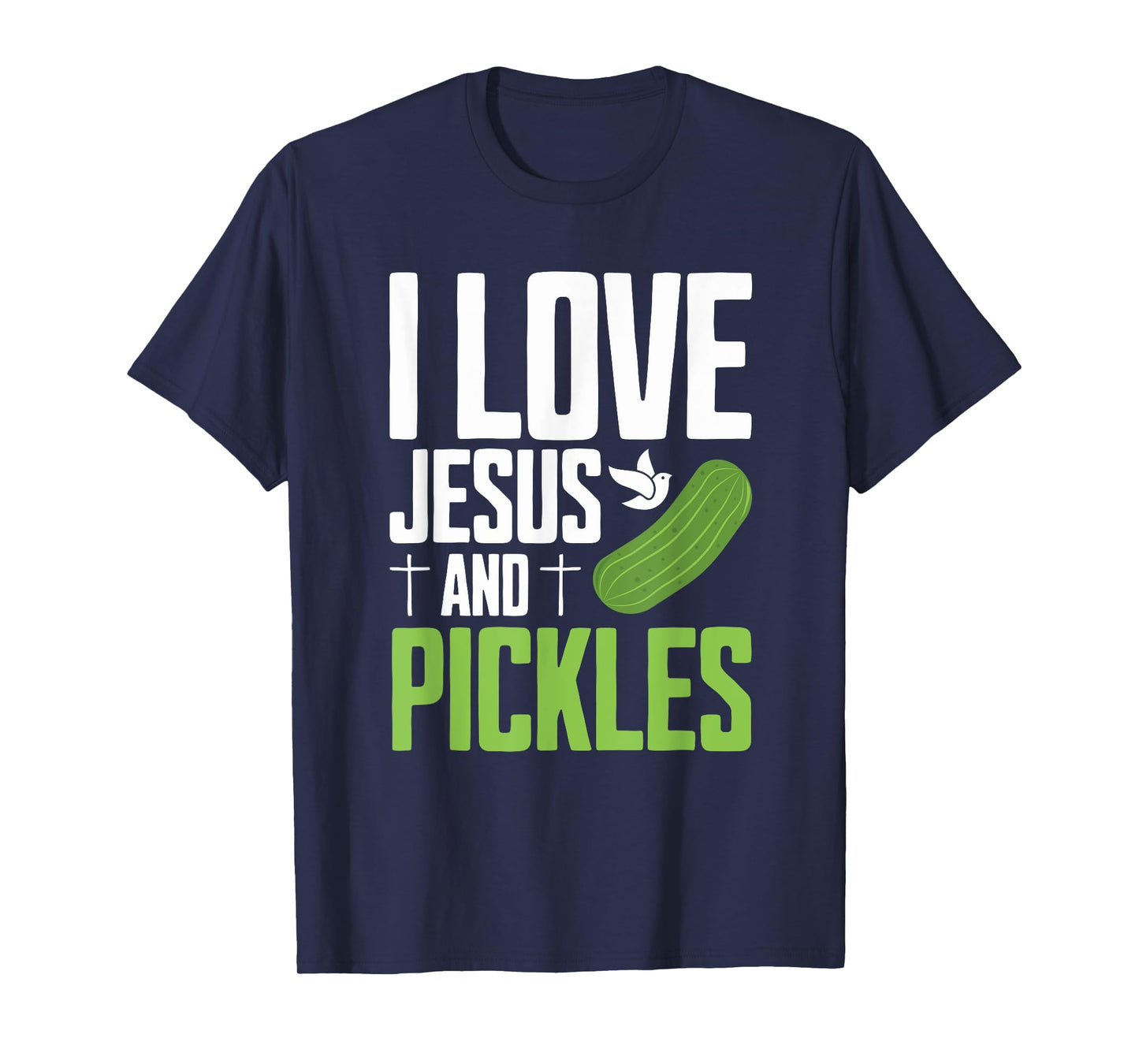 Religious Cucumber Lover I Love Jesus And Pickles Christian T-Shirt