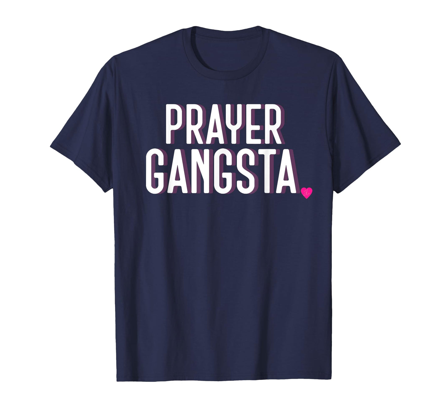 Womens Prayer Gangsta Tshirt Spiritual Christian Tee T-Shirt