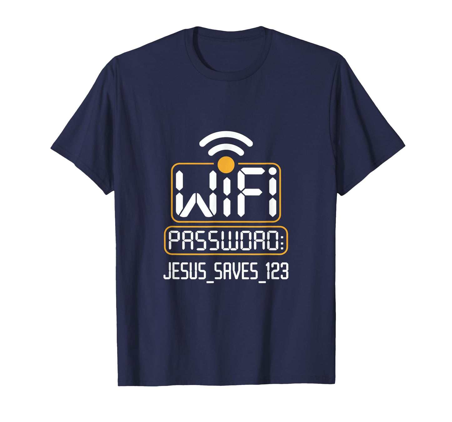 Christian WiFi Password Jesus Saves 123 Design T-Shirt