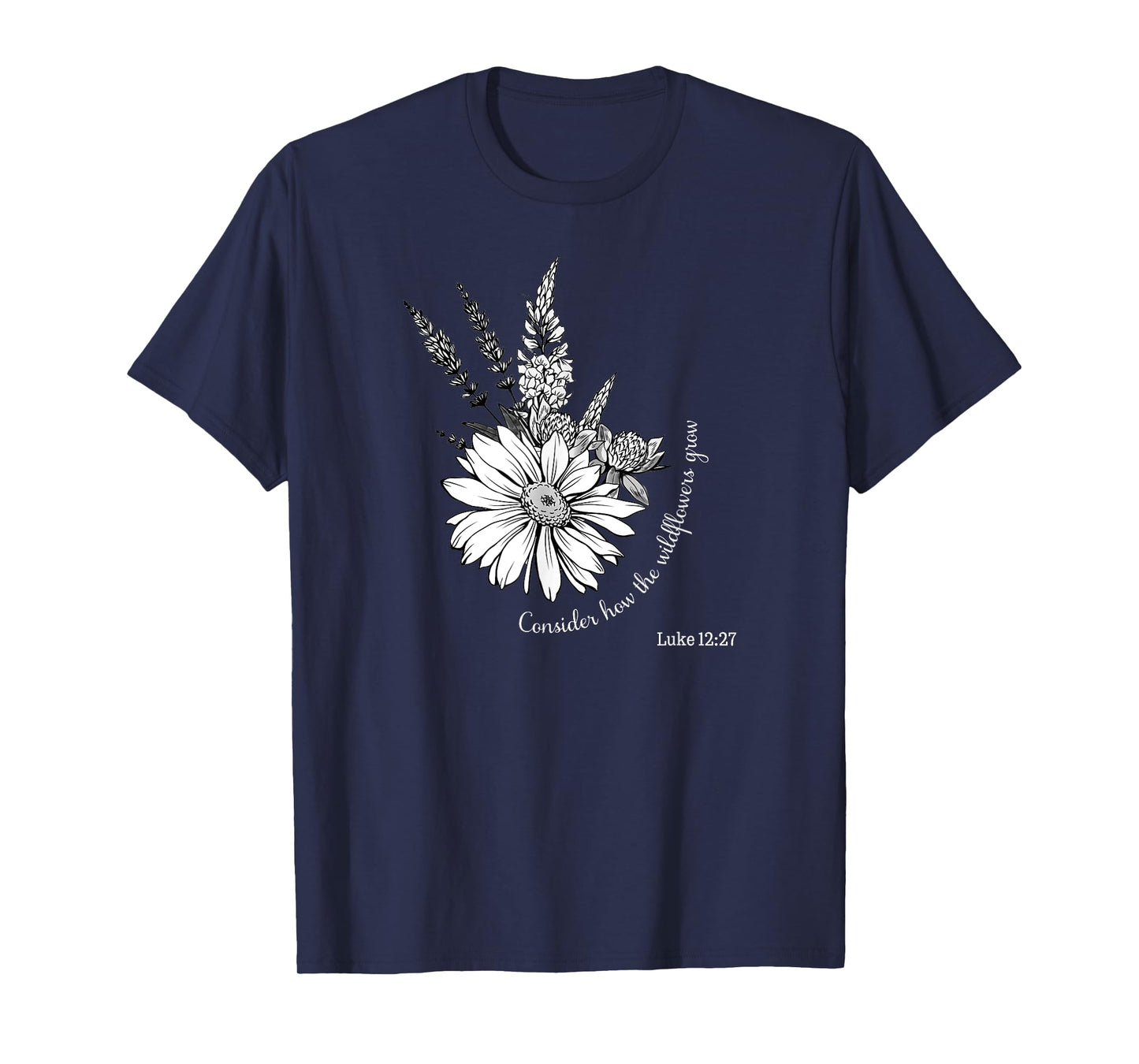 Women's Christian Botanical Flower Scripture T-Shirt