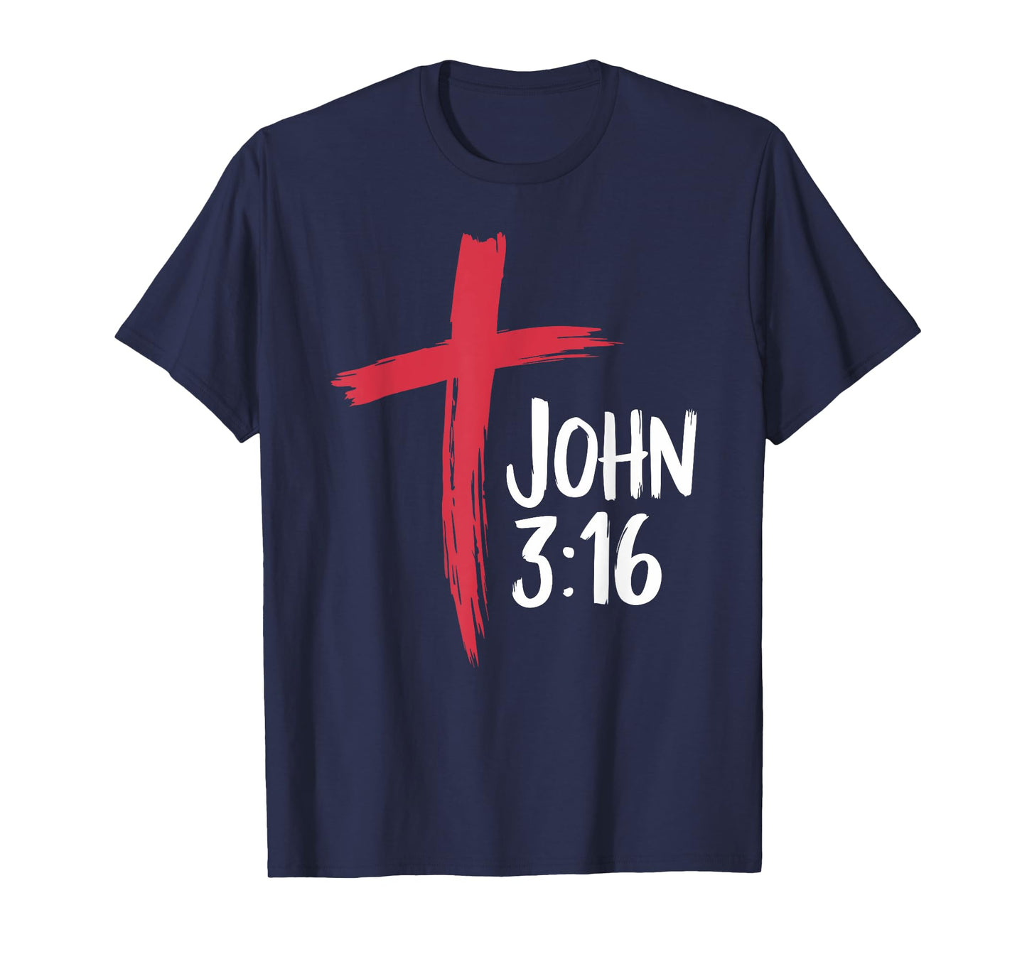 John 3:16 Distressed Cross Graphic T-Shirt